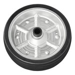Bande de roue jockey avec grande jante metallique et pneu en caoutchouc 220 x 65 mm, 500 kg