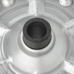 Bande de roue jockey avec grande jante metallique et pneu en caoutchouc 220 x 65 mm, 500 kg