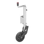 Roue jockey 73 mm jante metal avec bandage caoutchouc 260 x 65 mm repliable