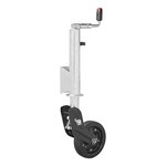 Roue jockey 73 mm jante metal avec bandage caoutchouc 260 x 65 mm repliable