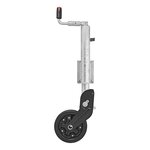 Roue jockey 73 mm jante metal avec bandage caoutchouc 260 x 65 mm repliable