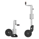 Roue jockey 73 mm jante metal avec bandage caoutchouc 260 x 65 mm repliable