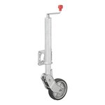 Roue jockey 60 mm jante metal avec bandage caoutchouc 200 x 50 mm repliable