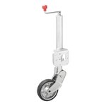 Roue jockey 60 mm jante metal avec bandage caoutchouc 200 x 50 mm repliable