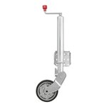 Roue jockey 60 mm jante metal avec bandage caoutchouc 200 x 50 mm repliable