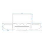 Paravent de cuisson 3 pieces en acier pliable avec plaque de base 63 x 30,5 x 25 cm