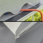 Paravent de cuisson 3 pieces en acier pliable avec plaque de base 63 x 30,5 x 25 cm