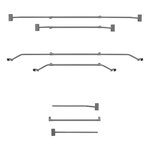 Arceau en metal extensible 100-155 cm pour bache de remorque