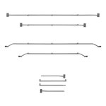 Arceau en metal extensible 152–220 cm pour bache de remorque