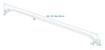 Support de bache en aluminium, extensible, 132-204 cm, pour bache de remorque
