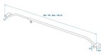 Arceau en aluminium extensible 108–146 cm pour bache de remorque