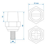 Jeu de bornes de batterie vissables (+) et (-) en zinc M8