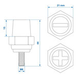 Jeu de bornes de batterie vissables (+) et (-) en zinc M6