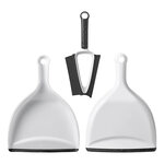 Pelle et balayette mini avec brosse en silicone et raclette