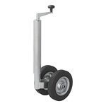 Roue jockey double 48 mm avec pneus pleins en caoutchouc naturel 200 x 50 mm