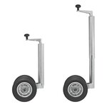 Roue jockey double 48 mm avec pneus pleins en caoutchouc naturel 200 x 50 mm