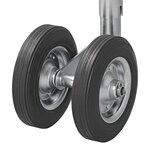 Roue jockey double 48 mm avec pneus pleins en caoutchouc naturel 200 x 50 mm