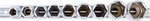 Jeu de douilles six pans, profondes 12,5 mm (1/2) 10 - 24 mm 9 pieces