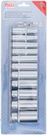 Jeu de douilles six pans longues (3/8) en pouce 11 pieces