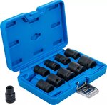 Jeu de douilles a choc six pans (1/2) 10 - 24 mm 10 pieces