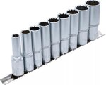 Ensemble Deep Socket 9 pieces, 12-pt., 1/2