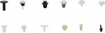 Assortiment de clips de fixation automobiles pour Peugeot & Citroen 345 pieces