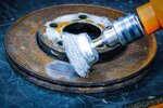 Brosse ronde reception de goupille 6 mm Ø 75 mm
