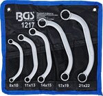 Jeu de cles demi-lune 8 x 10 - 21 x 22 mm 5 pieces