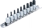 Jeu de douilles a embouts 6,3 mm (1/4) Profil T (pour Torx Plus) 9 pieces