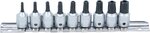 Jeu de douilles a embouts 6,3 mm (1/4) Profil T (pour Torx Plus) 9 pieces