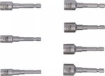 Jeu d’extracteurs de vis et ecrous entrainement six pans male (1/4) pour perceuses 7 pcs