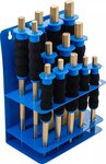 Jeu de chasse-goupilles / pointeaux / burin plat avec protection des mains 13 pcs
