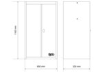Armoire d’atelier 2 portes avec 2 tablettes