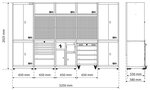 Systeme d’unite murale Flex bois 5 modules