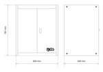 Armoire d’atelier 2 portes avec 1 tablette