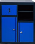 Armoire basse avec porte-rouleaux et module de dechets
