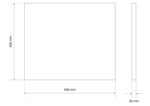 Plan de travail en bois massif 650 x 550 x 30 mm