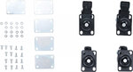 Roues pivotantes pour coffre systeme chariot de visite 4 pieces