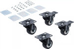 Roues pivotantes pour coffre systeme chariot de visite 4 pieces
