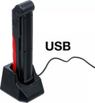 Baladeuse pliable a accu COB-LED 6,5 We avec station de recharge