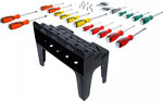 Jeu de tournevis avec assortiment d’embouts dans un presentoir en plastique 44 pcs