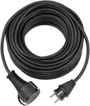 Rallonge en caoutchouc IP44 25 m noire H05RR-F 3G1,5