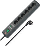 Multiprise Secure-Tec 6 prises noire