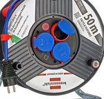 Enrouleur de cable 50 m IP44 AT-N05V3V3-F 3G1,5 bleu