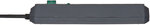 Bloc multiprise avec protection contre les surtensions 3 prises anthracite 1,5m 13.500A H05VV-F 3G1,5