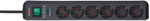 Multiprise avec protection contre les surtensions 6 prises anthracite 1,5 m 13.500A H05VV-F 3G1,5