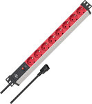 Multiprise 8 prises 2m H05VV-F 3G1,0 + interrupteur