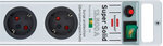 Multiprise avec protection contre les surtensions 5 prises argent 13.500A 2,5 m H05VV-F 3G1,5
