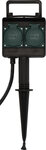Prise de jardin avec piquet de terre IP44 double 1,4 m H07RN-F 3G1,5
