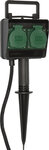 Prise de jardin avec piquet de terre IP44 double 1,4 m H07RN-F 3G1,5